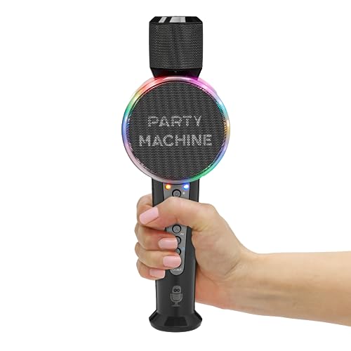 Singing Machine Wireless Karaoke Microphone for Kids & Adults, Party Machine Mic (Black) - Portable Handheld Bluetooth Microphone with Speaker & Voice Changer Effect - Karaoke Mic for Singing by Singing Machine - Used condition - US$15.37