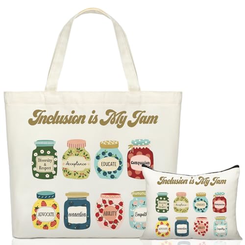 Sanwuta Special Education Teacher Appreciation Gifts for Women Canvas Bag and Makeup Bag Thank You...