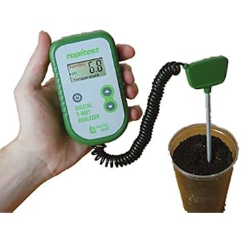 Amazon Com Digital 3 In 1 Soil Tester Analyzer Ph Fertility Thermometer Soil Garden Plant Test Tester Garden Outdoor