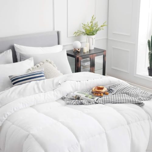BEDSURE Bettdecke 240x260 Winterdecke 450gsm - Warm Winterdecke, Weiß – Ansicht 2
