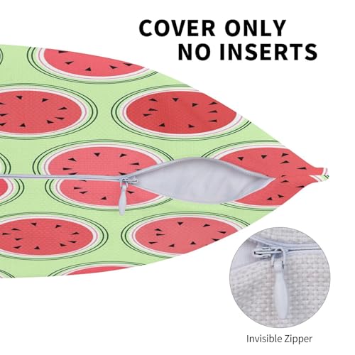 Taies d'oreiller imitation lin vert pastèque housse coussin canapé - 6