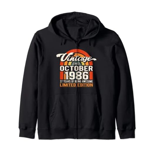 Vintage octubre 1986 37 años de ser impresionante cumpleaños 37 Sudadera con Capucha