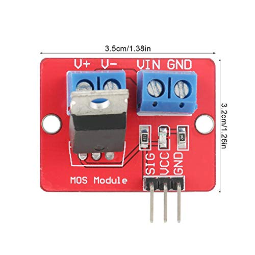 Oumefar 5Pcs IRF520 MOSFET Driver Module 3.3V/5V PWM Output Driving Board Module 0-24V PWM Driving Control Switch Board for MCU ARM Arduino Raspberry Pi