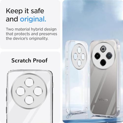 Image of Jkobi Back Cover for Vivo T4 (Silicone Clear Shockproof Case with Camera Protection | Soft and Flexible | Transparent)