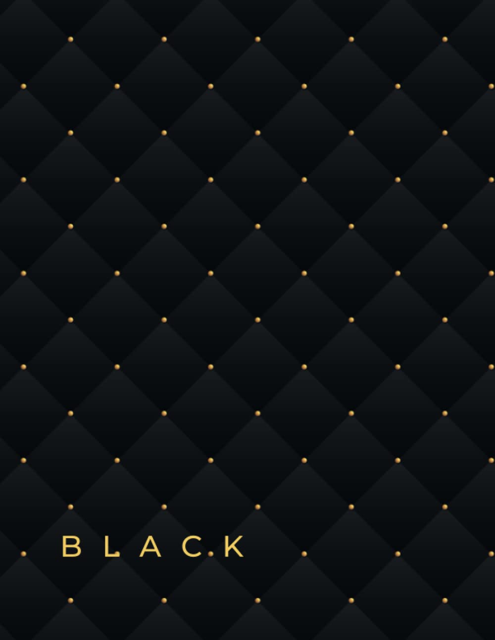 Black: A Decorative Book for Coffee Tables & Bookshelves | Stack for Interior Design & Home Decor (Dot Grid Interior) | Retro Elegant Style