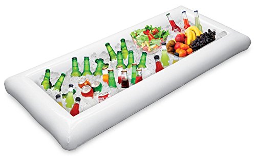 Jasonwell Inflatable Serving Bars Ice Buffet Salad Serving Trays Food Drink Holder Cooler Containers Indoor Outdoor BBQ Picnic Pool Party Supplies Beach Luau Hawaiian Tropical Cooler