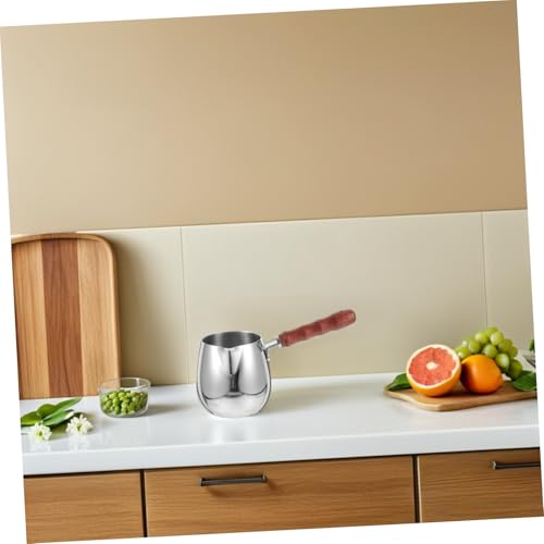 Cafetera árabe PRETYZOOM en acero inoxidable con detalles de madera 8
