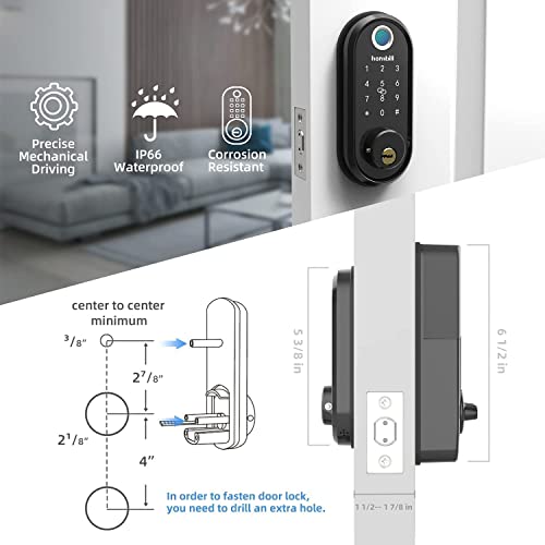 Hornbill HBUS-ZNS-Y001-BLK-KIT Smart Lock, Hornbill 7-In-1 Fingerprint Door Lock thumb #6