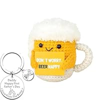 RNXSIB Bier Geschenke für Männer, 3 Stück Gestrickte Bierbecher Geschenkset, Lustige Geschenke für Männer, Humorvolle Aufmerksamkeit Für Geburtstag Oder Als Emotionale Unterstützung