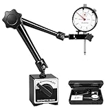 Dial Indicator with Magnetic Base, 0-1 inch Dial Test Gauge Indicators Graduation 0.001',132lbs Mag Base Runout Gauge Set