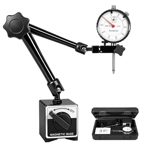 Dial Indicator with Magnetic Base, 0-1 inch Dial Test Gauge Indicators Graduation 0.001