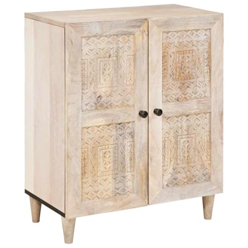 Tomostar Buffet Cuisine, Buffet Bas Meuble de Rangement Salon avec Porte Blanc 60 x 33 x 75 cm Bois...