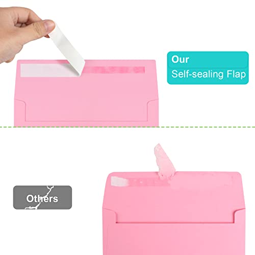 Image of 70 Packs of Invitation Envelopes, A2 Envelopes Pink Postcard for 4.5x5.5 Cards for Invitations, Self Seal for Photos RSVP, Greeting Cards