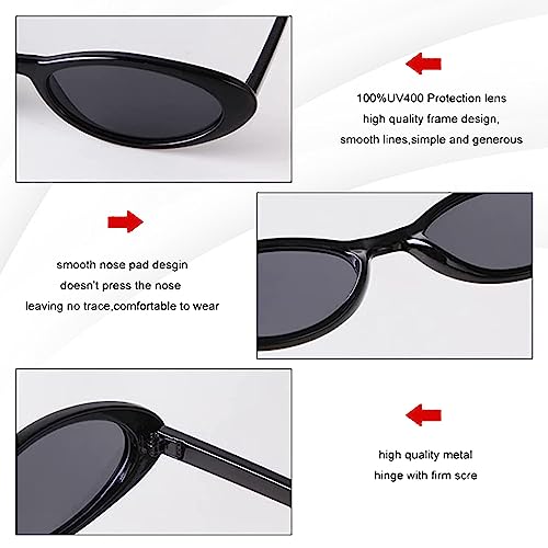 VIA LEECA Trendy Oval Sunglasses Women 90’s Vintage Sun Glasses Fashion Tinted Glasses UV400 Protection3