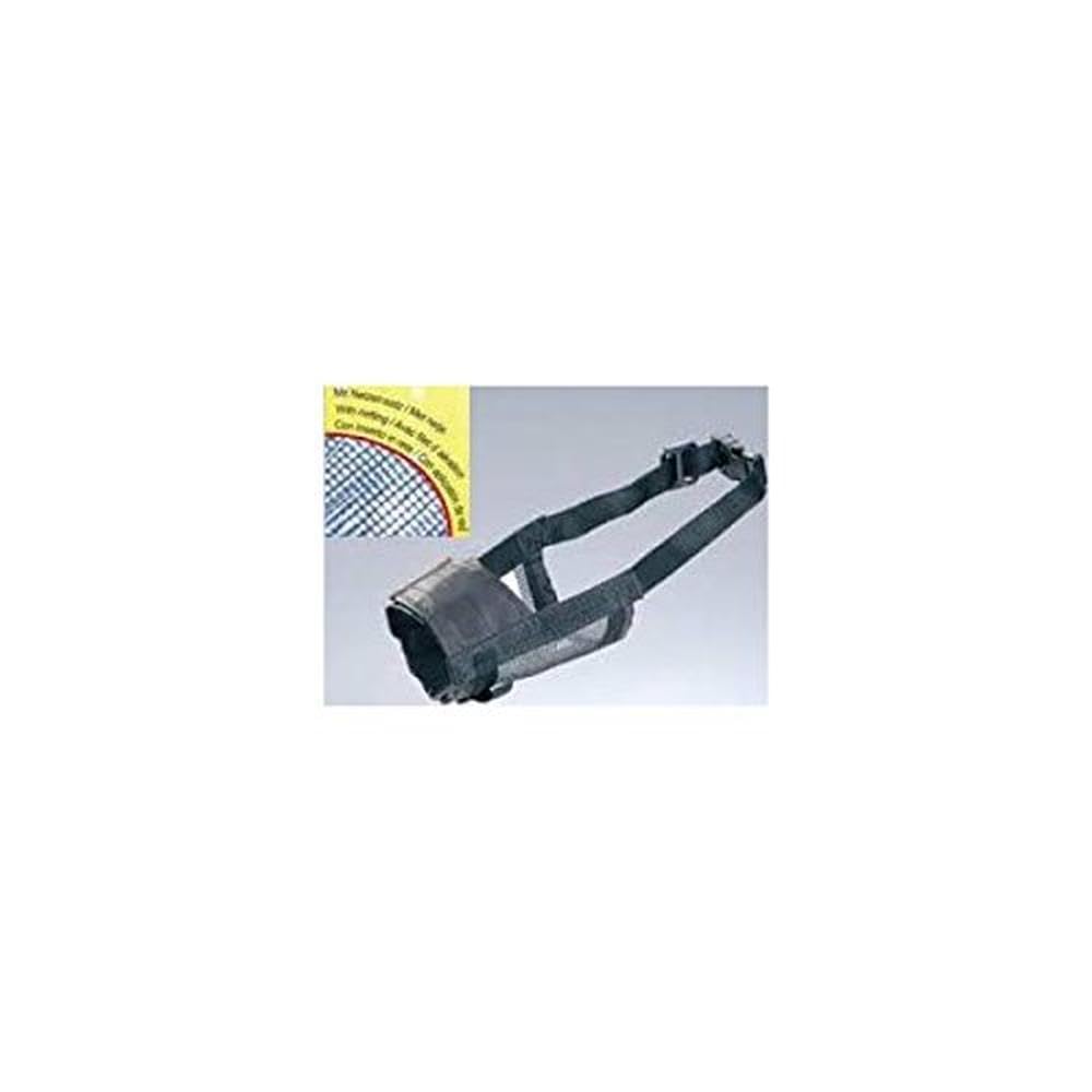 Nobby Adjustable Nylon Muzzle for Dog, LG, Black