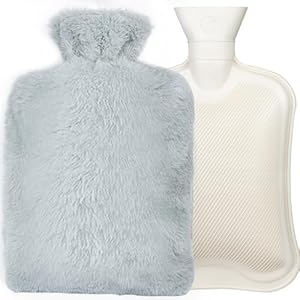 TAKRINK Wärmflasche mit Bezug 2L Grau