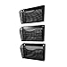 YIMU Mesh Collection Letter-Size Pocket Holder Metal Wall Mount File Organizer for Home/Office, 3 Pack, Black