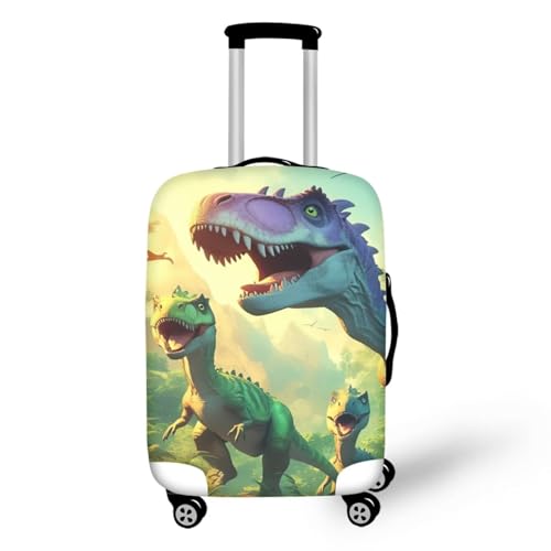 Uasibuni Fun Dinosaurs Pattern Luggage Protector Suitcase Cover Cute Carry on Luggage Cover Protector 25-28Inch