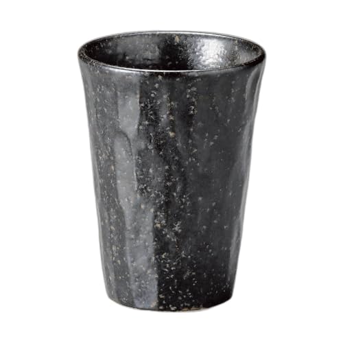 ???????(Setomonohonpo) Black Shochu Cup (Large) 3.3 x 4.5 inches (8.5 x 11.5 cm), 11.2 fl oz (330 cc) | Free Cup |
