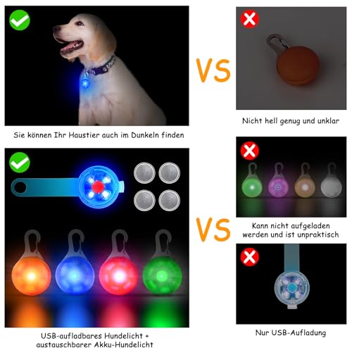 AHJ Luce per Cane, Ciondolo Luminoso LED per Cani