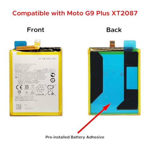 Image of GREEN FUSION New 0 Cycle Replacement Battery MG50 Compatible with Moto G9 Plus XT2087 with Tools & Instruction Manual