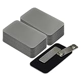 Brushed Silver Name Tag Blanks – 25 Pack, 1.5