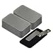 Name Tag / Badge Blanks - 25 Pack - Brushed Silver 1-1/2" X 3", Round Corners, Magnetic Backing