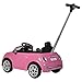Best Ride On Cars Fiat 500 Push Car, Pink