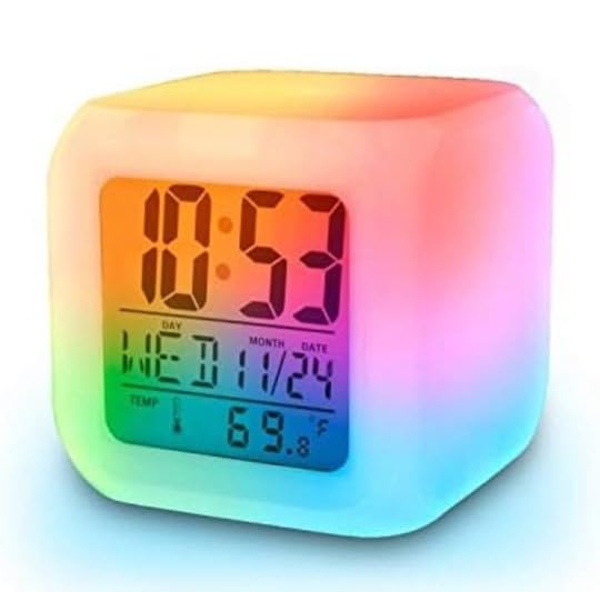 ADI Crafts 7 Colour Changing LED Digital Alarm Clock Table Watch with Date Time Temperature for Office Bedroom Multicolor,Plastic (Multi Colour)