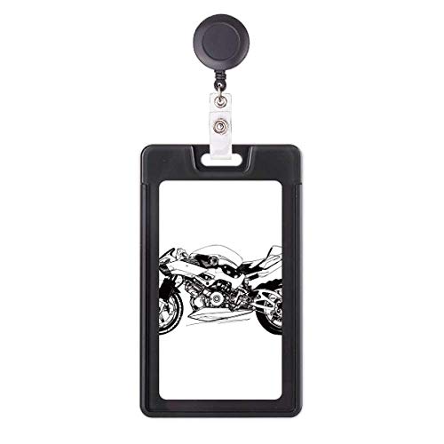 Funda retráctil para tarjetas que evita pérdidas con diseño de moto