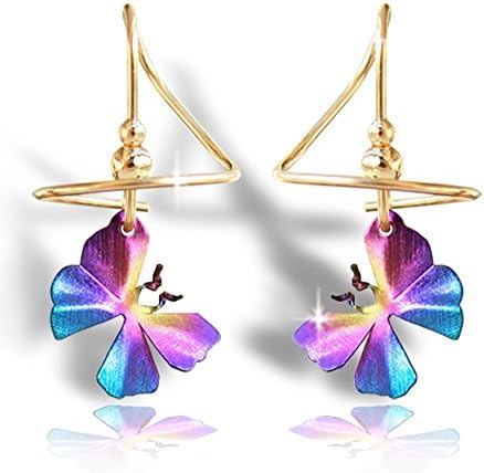Earspiral tm ESPBFXSGFMN 14K Gold-filled spiral & Multicolor Niobium Butterflies