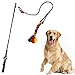 YINOR Flirt Pole for Dogs-Interactive Lures Durable Rope,Chase and Tug of war Puppy Toyï¼ŒOutdoor Dog Agility Training Equipment Plushï¼ŒTeaser Chew Pet Kits for Small Medium Dogs