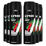 Lynx Africa Men's Fragrance, Aluminium Free Masculine Body Spray Deodorant, Fresh And Long Lasting Odour Protection, 6 Pack of 200ml