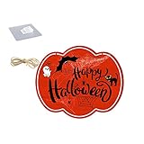 Perchas de puerta para decoración de Halloween con texto en inglés ''I Smell Kids Door Sign Halloween Welcome Sign Door Halloween Wreath Farmhouse Halloween Decor Rustic Mantle Decor for Living Room