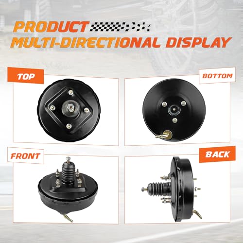 Power Vacuum Power Brake Booster Compatible with Chevrolet Prizm 1998-2002, Toyota Corolla 1998-1999, Replace OE 4461002020, 4461002030, 446101E590, 54-74661, 94857028, 94857034, 23135027M by Orceed - Used condition - Image 7