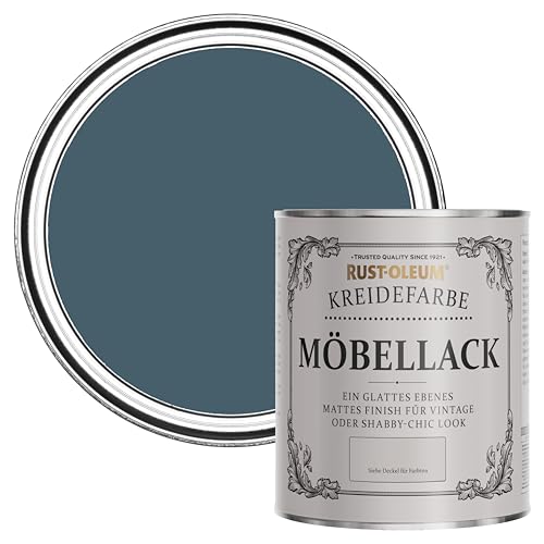 Rust-Oleum Shabby Chic dunkelblau Vintage Kreidefarbe für Möbel, wasserbasiert, geruchsarm - Blaupause 750ML
