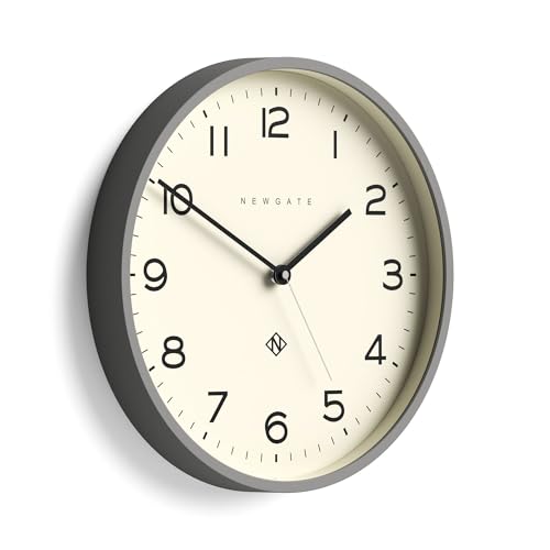 NEWGATE® Number Three Echo wall Clock | Modern Round Clock | 14.5 inch | Gray | Easy to Read Numbers | Ideal for Kitchen, Living Room or Office by NEWGATE - Used condition - US$42.19