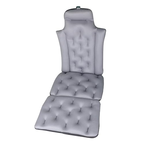 Full Body Bath Pillow for Bathtub, Thick & Luxury Bathtub Cushion with 144 Suction Cups, Bathtub Pillows for Head & Neck, Back Support, Ideal Bath Accessories for Gifts Spa, Soaking, Tub (White)