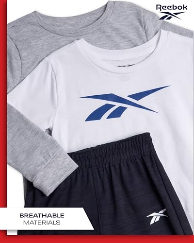 Reebok Baby Boys' Jogger Set - 3 Piece Short Sleeve T-Shirt and Sweatpants Playwear Set (Infant/Toddler)3