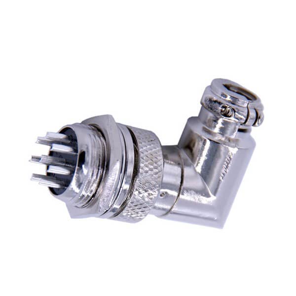 Conector aviación GX16 8 pines ángulo pack 10 miniatura 1