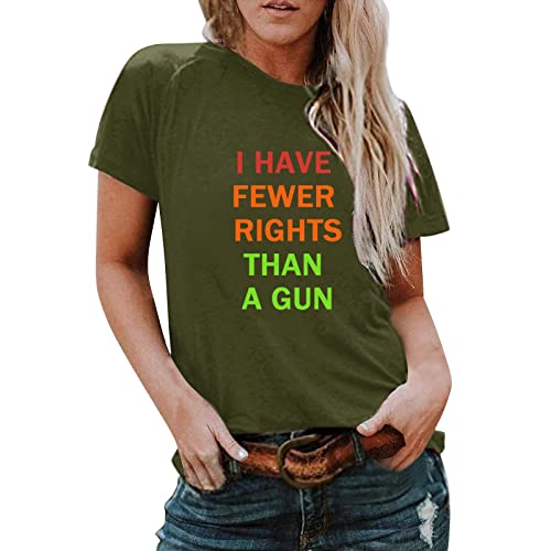 T-shirt con slogan e stampe in lettere inglesi che proteggono i diritti di aborto delle donne
