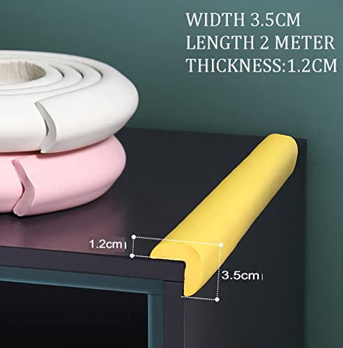 Image of SYGA Safety Strip Furniture Edge Guard + Corner Protector - 6.5ft Edge Guard + 4 Corner Guards for Baby Proofing and Child Safety (Brown Combo)