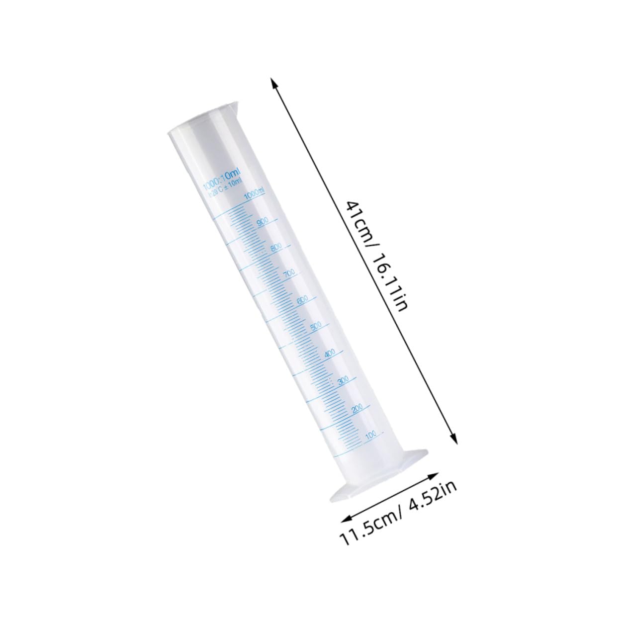Cylindre Pratique Gradué en Plastique Eprouvette Plastique, Lot 5 Pièces