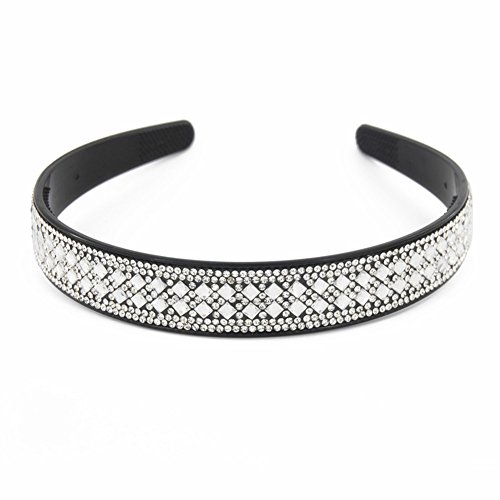 Yeshan Rhinestone and Crystal Beaded Handmade Headband,Haiband for girls,White