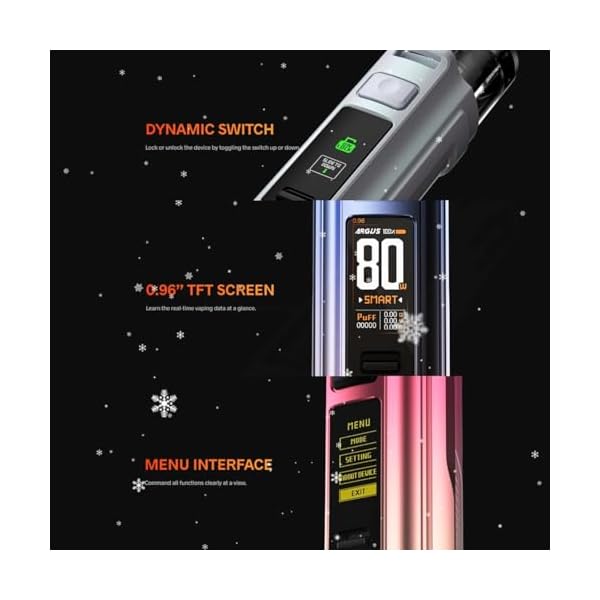 For VOOPOO Argus Pro 2 Kit batterie intégrée 3000 mAh, 5ml No Nicotine | Mode Turbo,cartouche PnP X, résistance PnP X (0,15 Ω/0,3 Ω) Kit de démarrage pour vaporisateur de cigarette électronique DTL