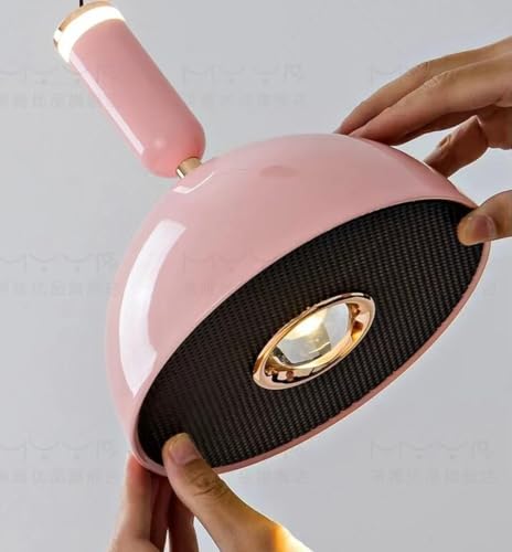 Lámpara colgante rosa para dormitorio con luz cálida sin fatiga visual 4