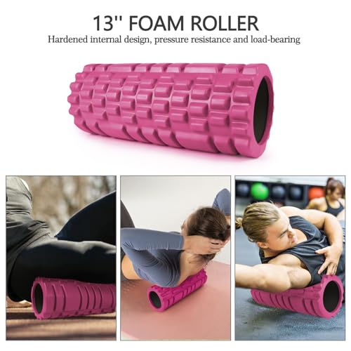 5 in 1 Foam Roller Set, Trigger Point Foam Roller Patented, Massage Stick, Massage Ball, Resistance Band for Deep Muscle Massage Pilates Yoga, Fitness Exercise for Whole Body - Image 3