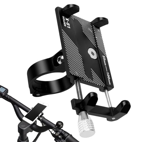 Soporte de teléfono para manubrio de bicicleta, soporte de aleación de aluminio para teléfono Dirt Bike | Accesorios deportivos para navegación, llamadas, visualización GPS, grabación de video