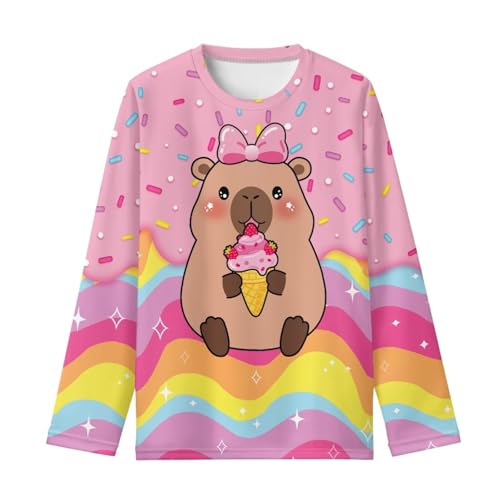 Image of Kids Long Sleeve Shirts for Girls 3-16 Year Old Cute Clothes for Teen Girls Casual Workout Tops