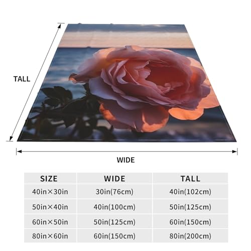 Couverture en flanelle douce imprimé rose - Lit, canapé et sofa - 6